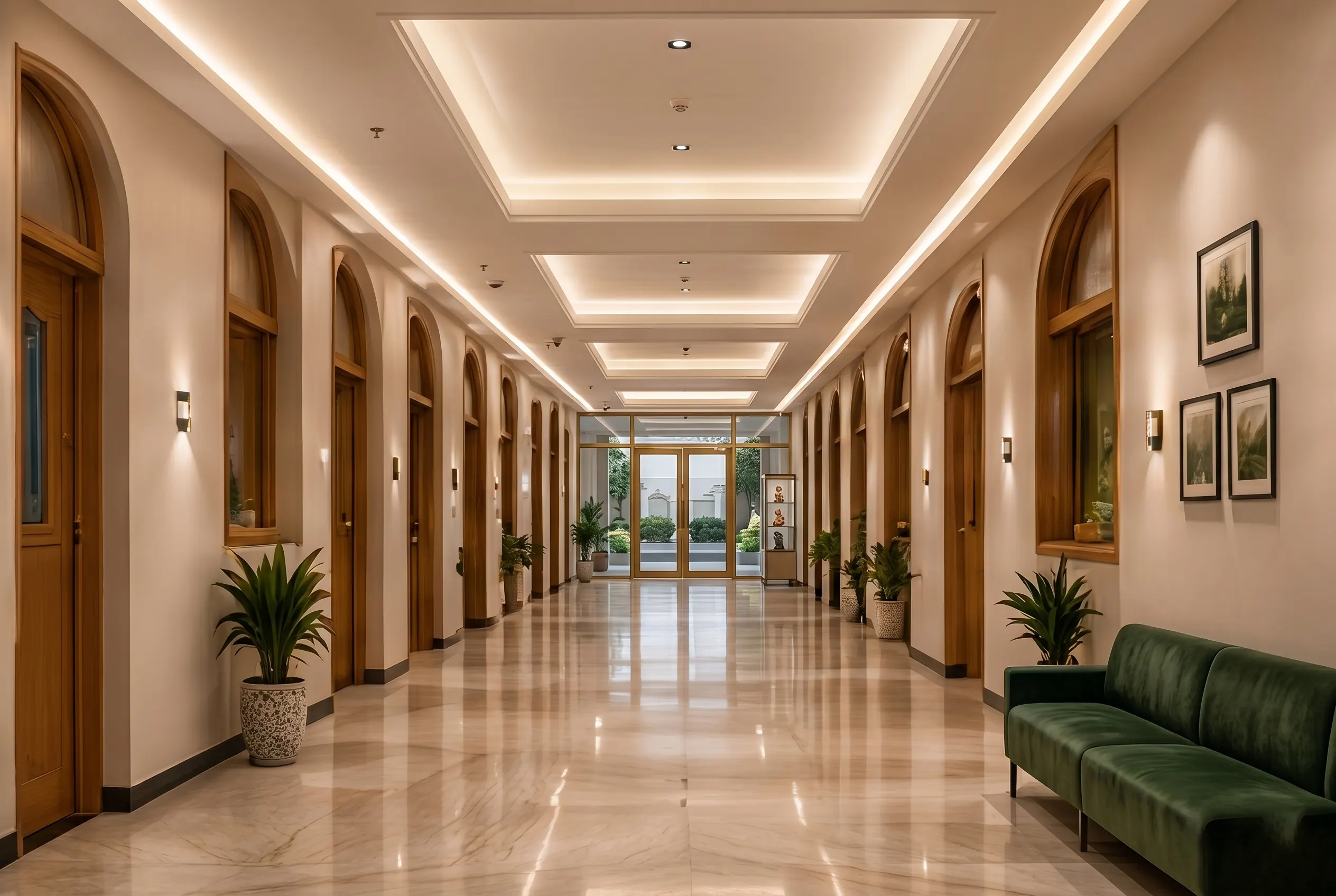 Purpose-built Oakville campus corridors and facilities