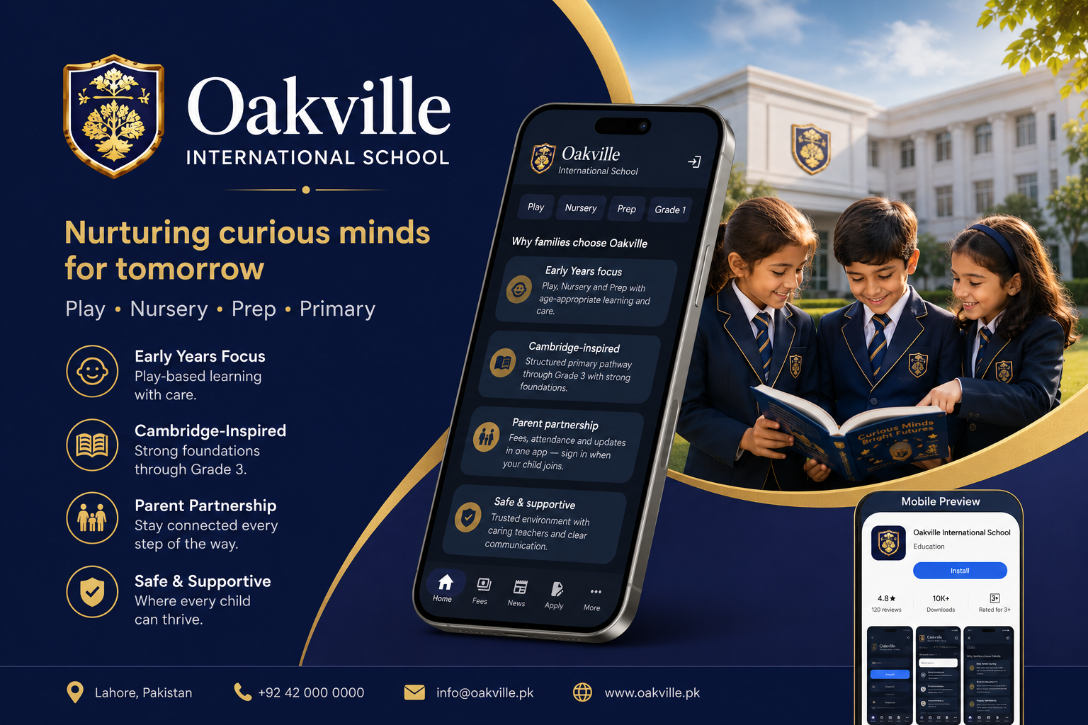 Oakville International School mobile app on Android